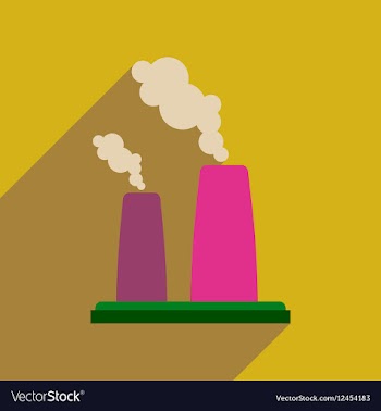 Flat web icon with long shadow pipe plant vector image