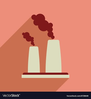 Flat web icon with long shadow pipe plant vector image