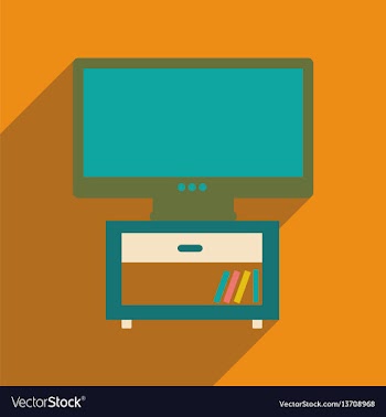 Flat web icon with long shadow plasma tv vector image