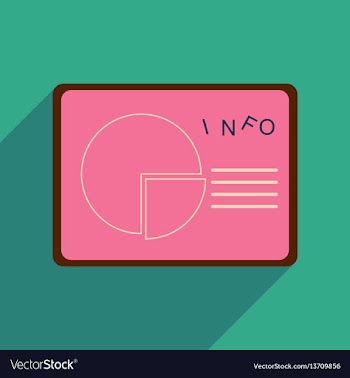 Flat web icon with long shadow presentation on vector image
