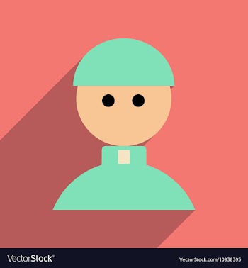 Flat web icon with long shadow Priest vector image