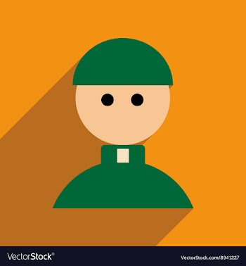Flat web icon with long shadow Priest vector image