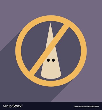 Flat web icon with long shadow racism fight vector image