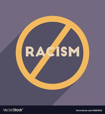 Flat web icon with long shadow racism fight vector image