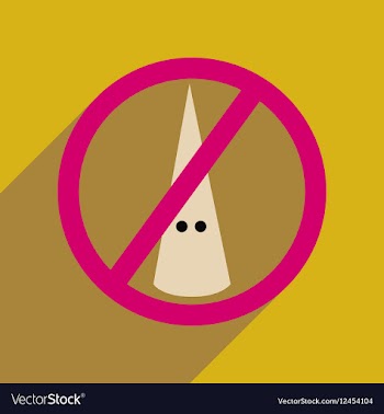 Flat web icon with long shadow racism fight vector image