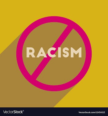 Flat web icon with long shadow racism fight vector image
