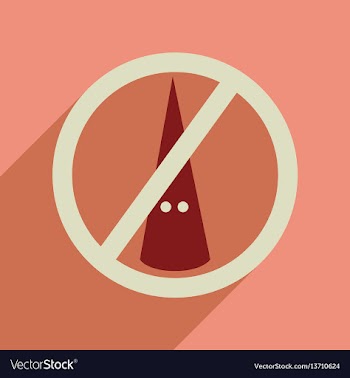 Flat web icon with long shadow racism fight vector image