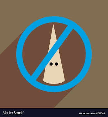 Flat web icon with long shadow racism fight vector image