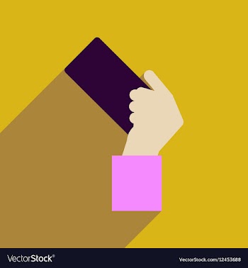 Flat web icon with long shadow referee card vector image