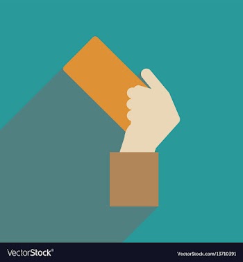 Flat web icon with long shadow referee card vector image