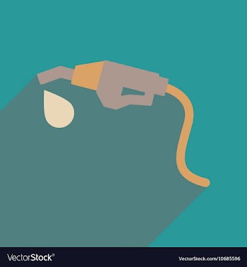 Flat web icon with long shadow refueling nozzle vector image