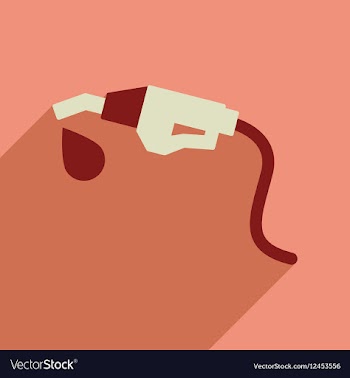Flat web icon with long shadow refueling nozzle vector image