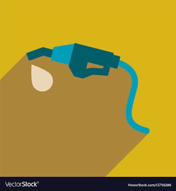 Flat web icon with long shadow refueling nozzle vector image
