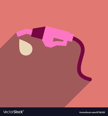 Flat web icon with long shadow refueling nozzle vector image