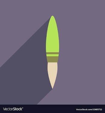 Flat web icon with long shadow rocket vector image