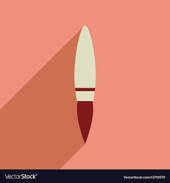 Flat web icon with long shadow rocket vector image