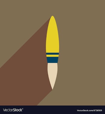 Flat web icon with long shadow rocket vector image