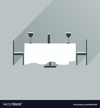 Flat web icon with long shadow romantic dinner vector image