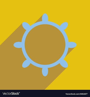 Flat web icon with long shadow ship steering wheel vector image