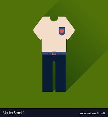 Flat web icon with long shadow shirt pants vector image