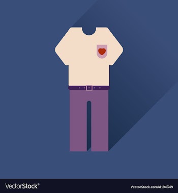 Flat web icon with long shadow shirt pants vector image