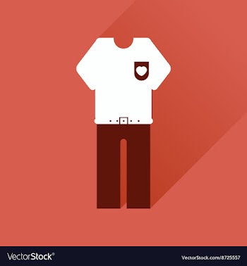 Flat web icon with long shadow shirt pants vector image