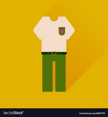 Flat web icon with long shadow shirt pants vector image