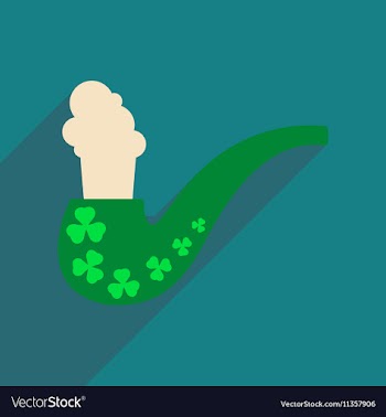 Flat web icon with long shadow smoking pipe vector image