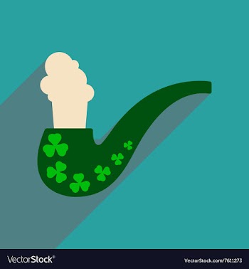Flat web icon with long shadow smoking pipe vector image