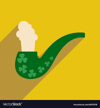 Flat web icon with long shadow smoking pipe vector image