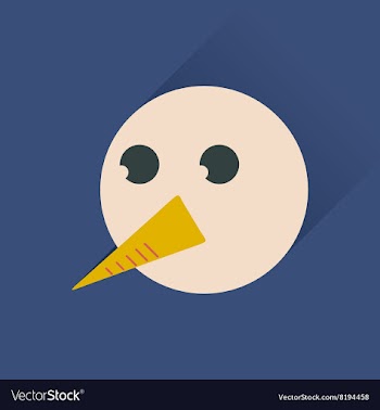 Flat web icon with long shadow snowman vector image