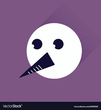 Flat web icon with long shadow snowman vector image