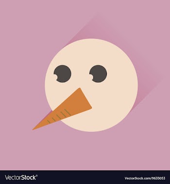 Flat web icon with long shadow snowman vector image