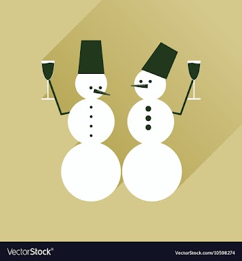 Flat web icon with long shadow Snowmen vector image