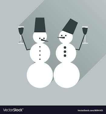 Flat web icon with long shadow Snowmen vector image