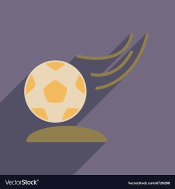 Flat web icon with long shadow soccer ball vector image