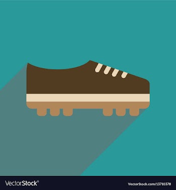 Flat web icon with long shadow soccer shoe vector image
