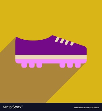 Flat web icon with long shadow soccer shoes vector image