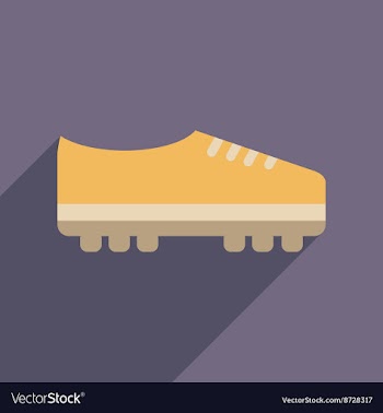 Flat web icon with long shadow soccer shoes vector image