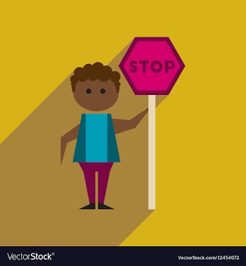Flat web icon with long shadow stop racism vector image