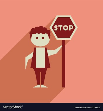 Flat web icon with long shadow stop racism vector image