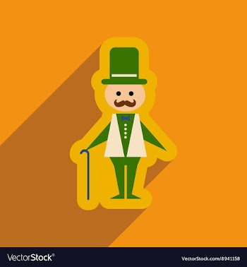 Flat web icon with long shadow stylish man vector image
