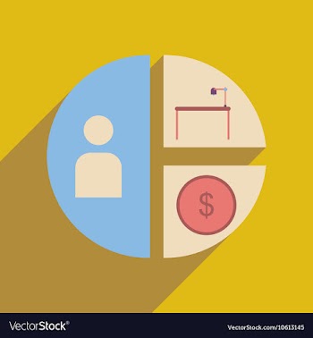 Flat web icon with long shadow time money chart vector image