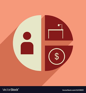 Flat web icon with long shadow time money chart vector image