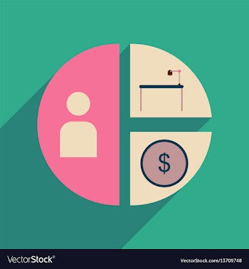 Flat web icon with long shadow time money chart vector image