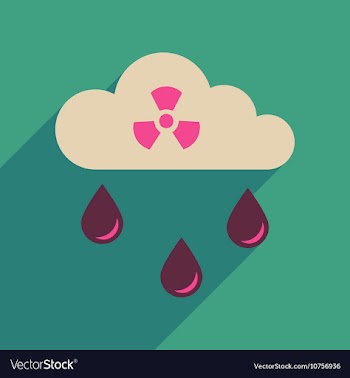 Flat web icon with long shadow toxic rain vector image