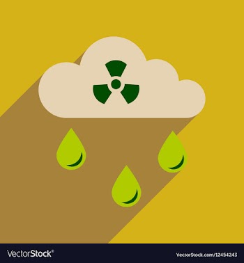 Flat web icon with long shadow toxic rain vector image