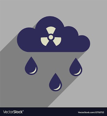 Flat web icon with long shadow toxic rain vector image