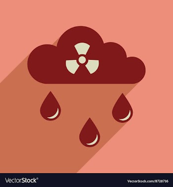 Flat web icon with long shadow toxic rain vector image