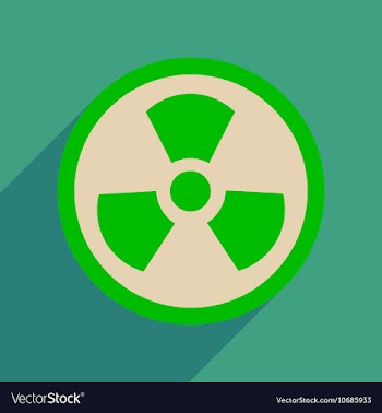 Flat web icon with long shadow toxic symbol vector image